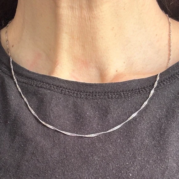 Disco Chain Necklace 925 Sterling Silver - Picture 2 of 7